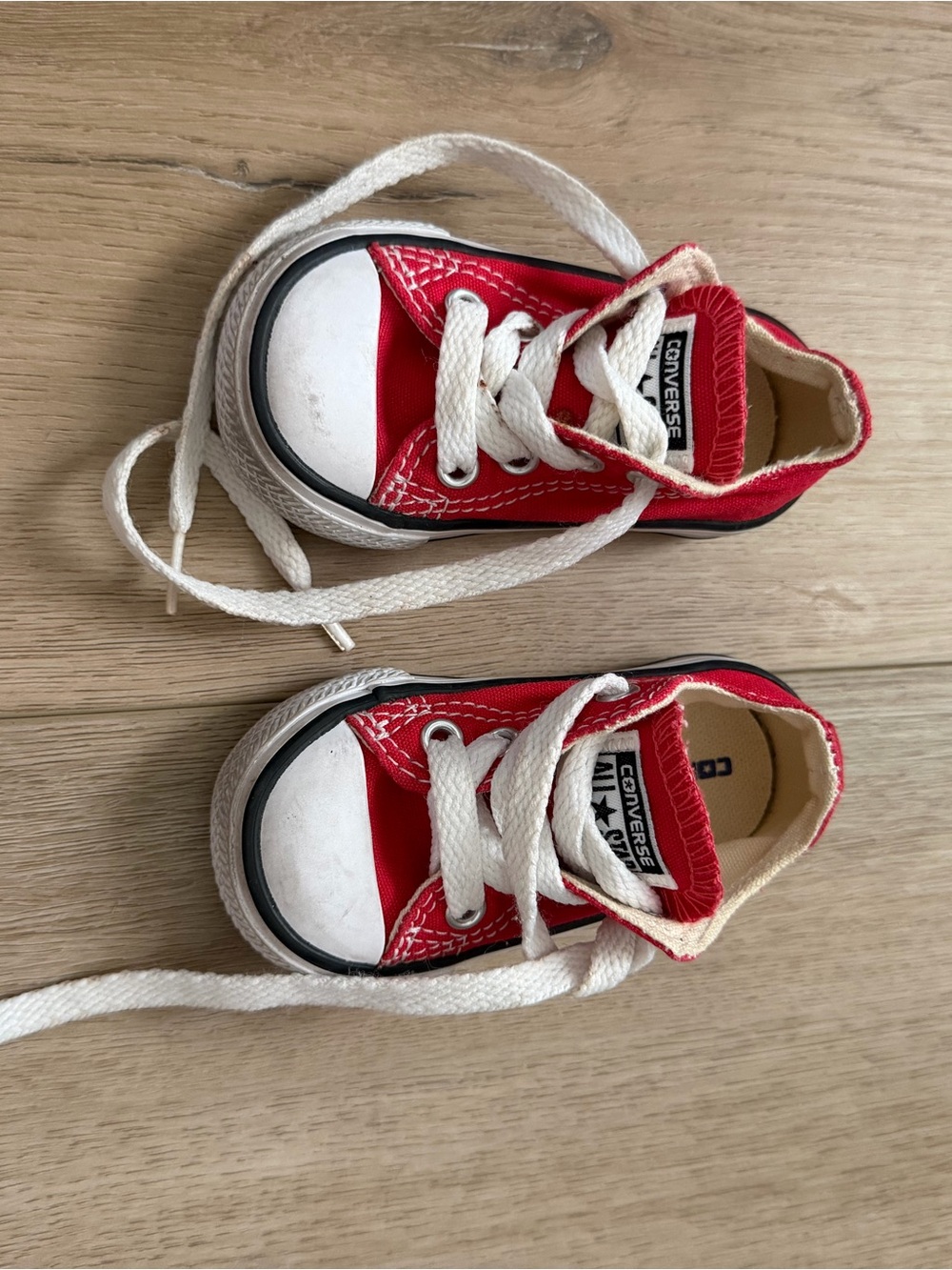 Converse Red & White Toddler Low-Top Canvas Sneakers